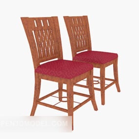 Τρισδιάστατο μοντέλο καρέκλας οικιακής μόδας από μασίφ ξύλο