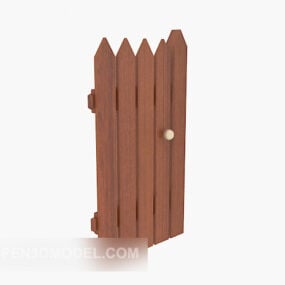Solid Wood Villa Fence 3d model
