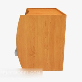 Solid Wood Folder Cabinet 3d model