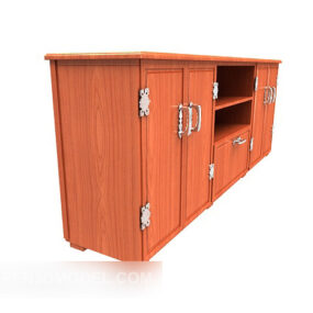 Solid Wood Home Tv Cabinet 3d model