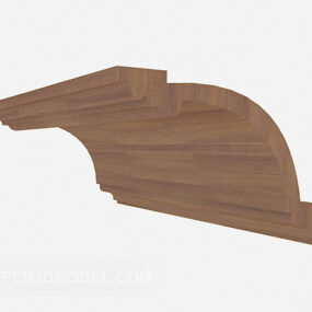 Massivt trä Home Components Molding 3d-modell