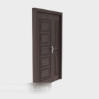 Solid Dark Wood Home Door