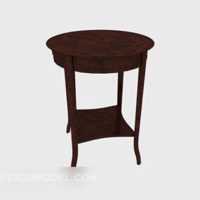 Solid Wood Home Side Table 3d model
