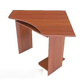 Solid Wood Home Small Desk 3d model