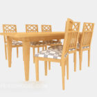純木のダイニングテーブルの椅子