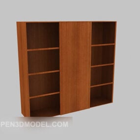 3D model domácí skříně z masivního dřeva