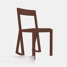Model 3D relaksującego tylnego siedzenia z litego drewna