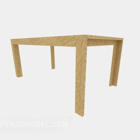 Solid Wood Modern Side Table 3d model
