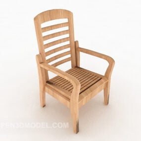Solid Wood Modern Simple Home Chair 3d model