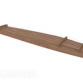 Guzheng Wood Musical Instrument 3d model