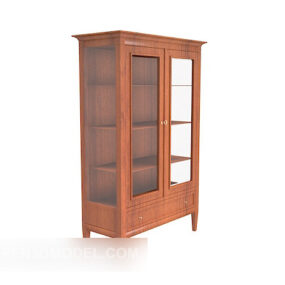 Solid Wood Office Cabinet Mahogany Wooden 3d model