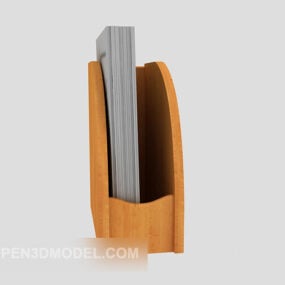 Model 3D teczki biurowe z litego drewna