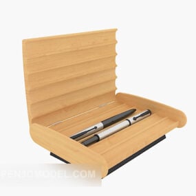 Solid Wood Pen Box 3d model