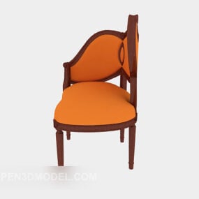 Solid Wood Personality Lounge Chair 3d model