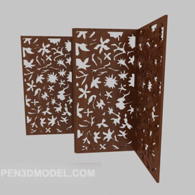 Solid Wood Screen Partition 3d-model