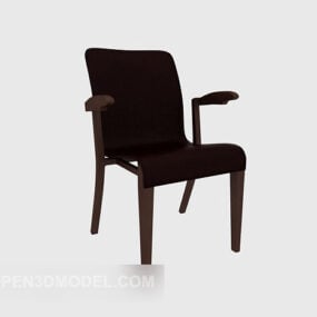 Solid Wood Simple Armchair 3d model