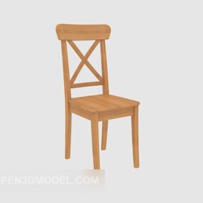 Solid Wood Simple Back Seat 3d model