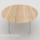 Massief houten eenvoudige ronde tafel