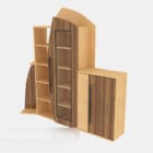 Solid wood simple wardrobe 3d model