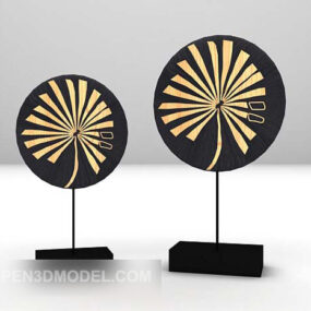 Black Round Shade Decoration 3d model