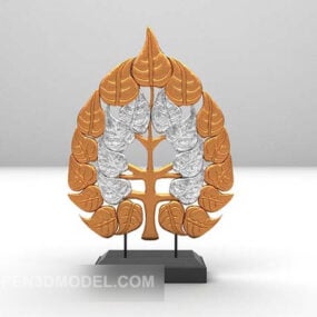Asian Tree Sculpture Decorative 3d model