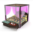 Southeast Asia Pattern Double Bed