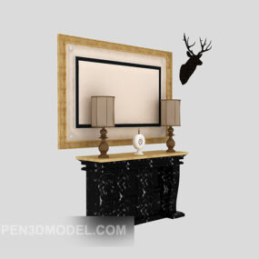 Southeast Asian Style Console Table 3d model