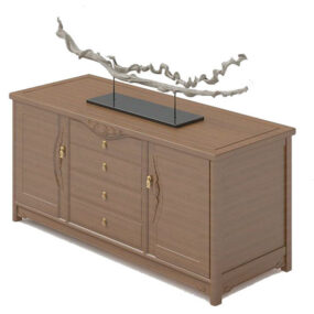Southeast Asian Side Cabinet With Decorative 3d model