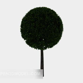 Spherical Green Tree Decoration 3d model