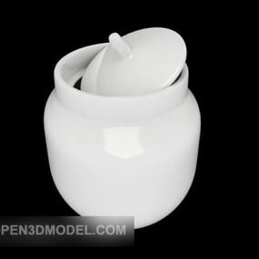 Weiße Gewürzflasche, 3D-Modell