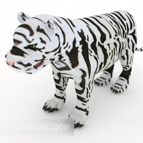 Model 3d Corak Zebra Harimau Putih