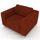 Square Red Simple Single Sofa