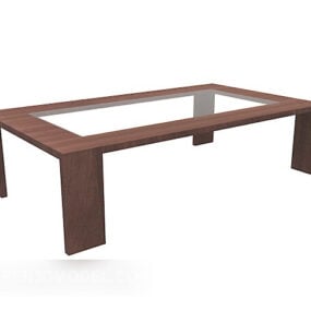 Neliönmuotoinen, vierekkäinen teepöytä 3D-malli