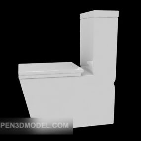 Kwadratowa toaleta o nowoczesnym designie Model 3D