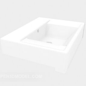 Square Washbasin V3 3d model