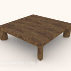 Square Wooden Coffee Table V4