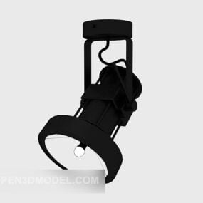 Model 3d Lampu Tumpuan Hitam Peringkat