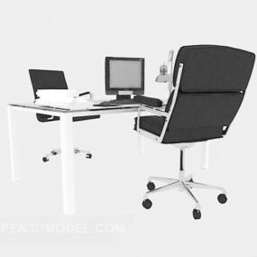 Stainless Steel Desk Chairs Furniture 3d model