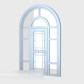 Stainless Steel Glass Door 3d model