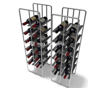 Stainless Steel Wine Rack 3d model