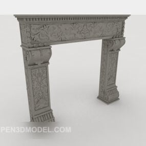 Bâtiment de la porte en pierre modèle 3D