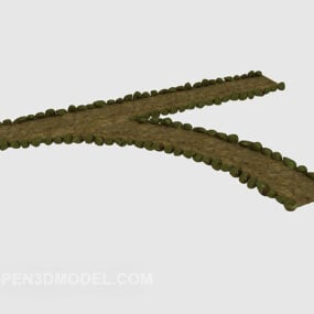 نموذج المناظر الطبيعية الحجرية الطريق 3D
