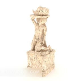 Mô hình 3d điêu khắc đá trang trí trong nhà