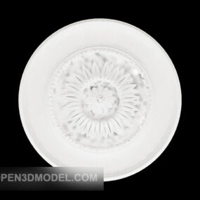 Stone Light Plate Circle Shaped 3d model