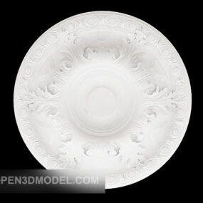 Decor Of Circle Plaster Plate דגם תלת מימד