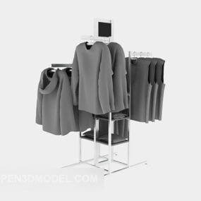 مدل سه بعدی نمایشگاه لباس قفسه فروشگاهی