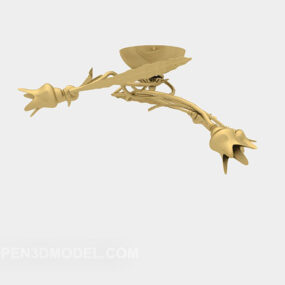 Metalen kroonluchter Gestileerd 3D-model