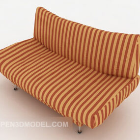 Striped Double Sofa 3d model