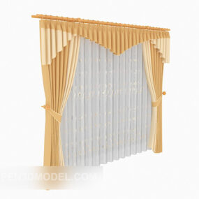 Stylish Minimalist Curtain 3d model