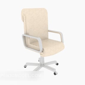 Стильне офісне крісло бежевого кольору 3d модель
